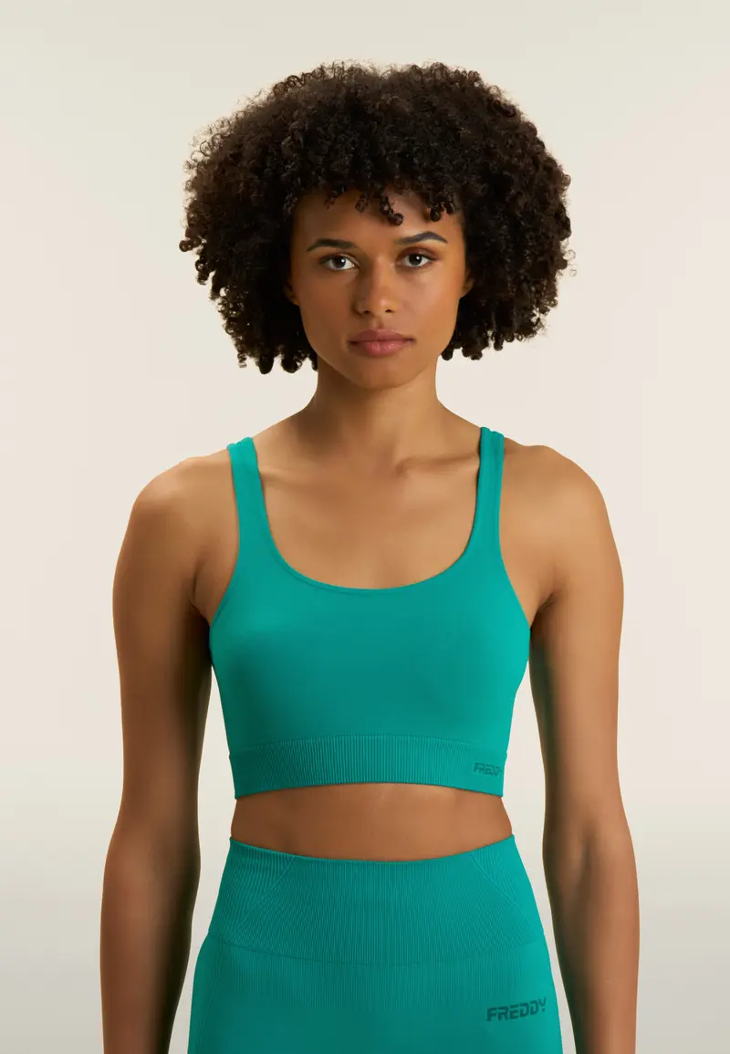 Top Sportivo Seamless con Fascia Sottoseno in costina