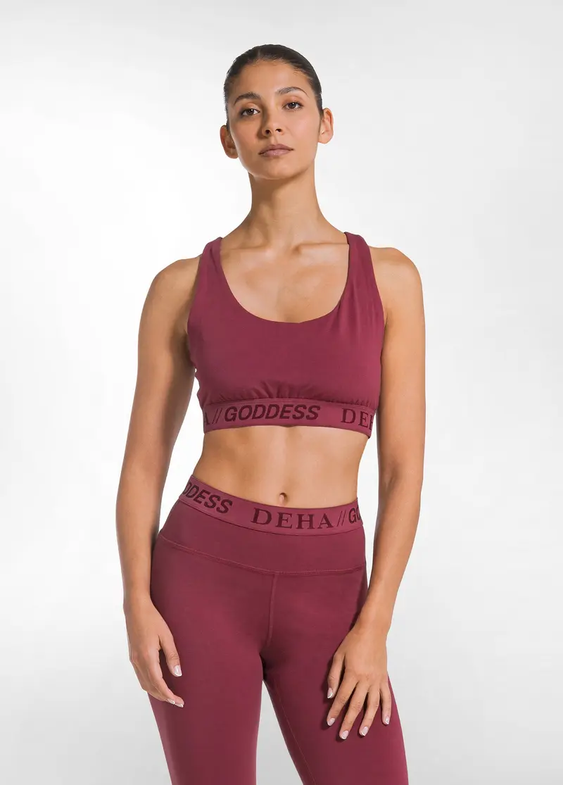 TOP VOGATORE CORTO IN JERSEY STRETCH ROSSO