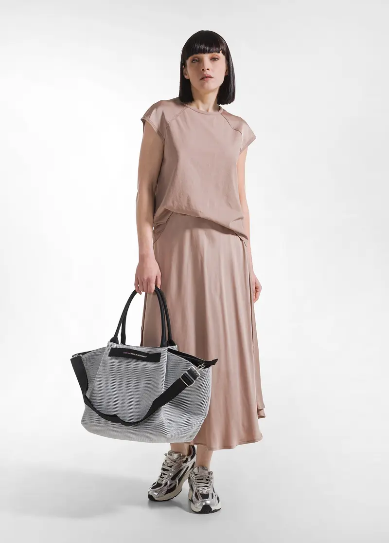 TOTE BAG IN RETE BIANCO
