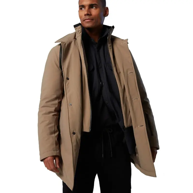 Trench North Sails da uomo con cerniera e bottoni