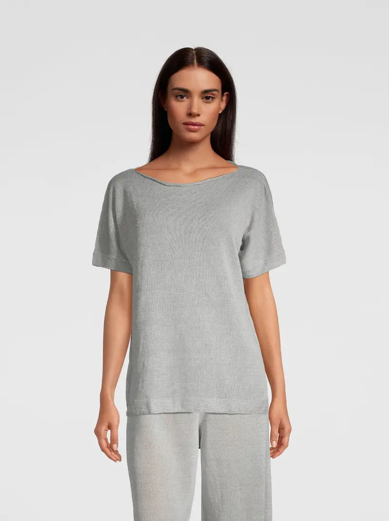 Tricot Short-Sleeves Knit 6580