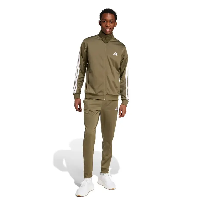 TUTA ADIDAS BASIC 3-STRIPES TRICOT JW6226 UOMO VERDE