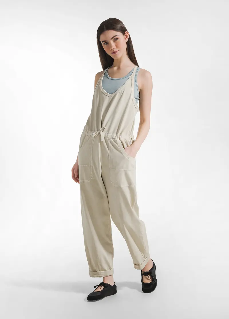 TUTA INTERA IN JERSEY MARMORIZZATO BEIGE