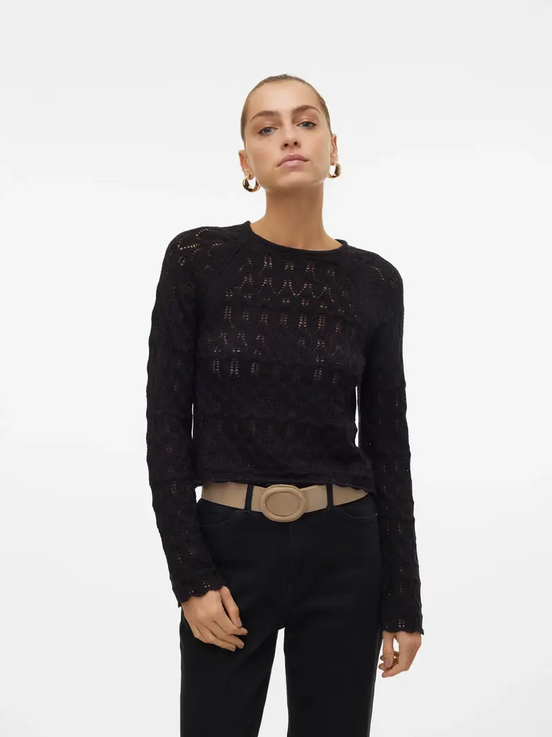 VERO MODA NEWFABIENNE PULLOVER GIROCOLLO DONNA 10306632 BLK