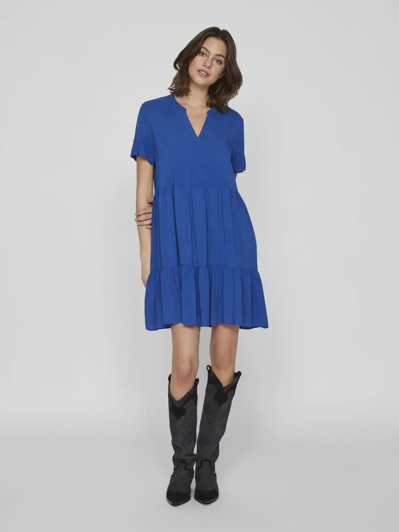 VILA ABITO PAYA V-NECK SHORT SLEEVES DONNA 14086994 TRB