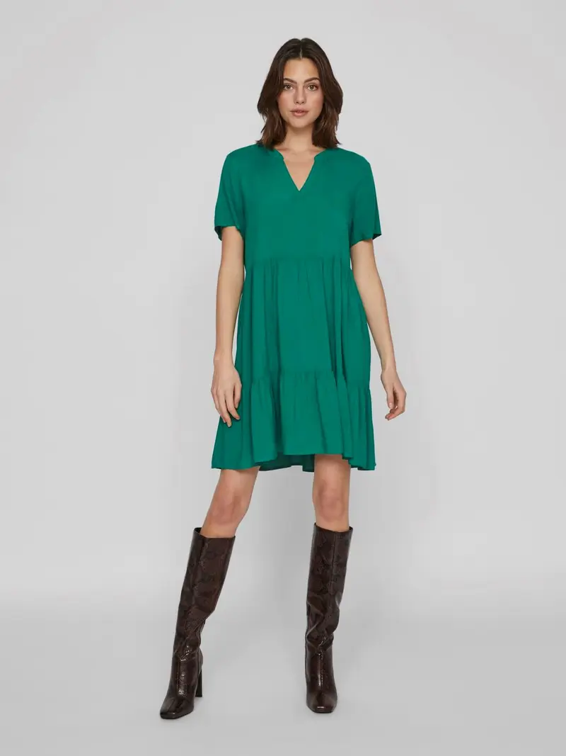 VILA ABITO PAYA V-NECK SHORT SLEEVES DONNA 14086994 ULG