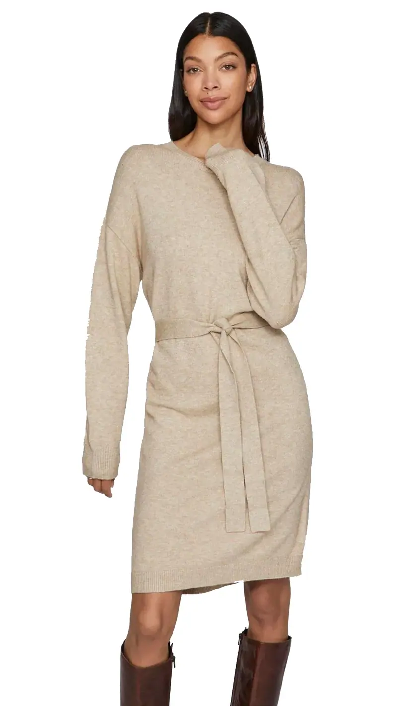 VILA ABITO RIL O NECK MANICA LUNGA CON FUSCIACCA IN VITA DONNA 14094186 NTM