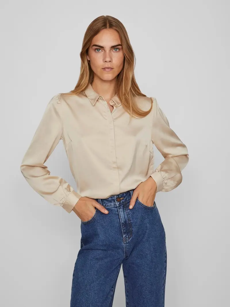 VILA CAMICIA ELLETTE MANICA LUNGA DONNA 14063320 CMT