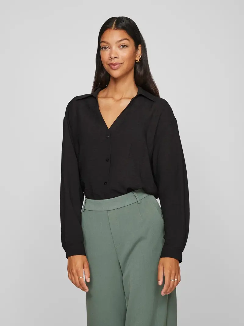 VILA CAMICIA MIRA MANICA LUNGA DONNA 14095705 BLY