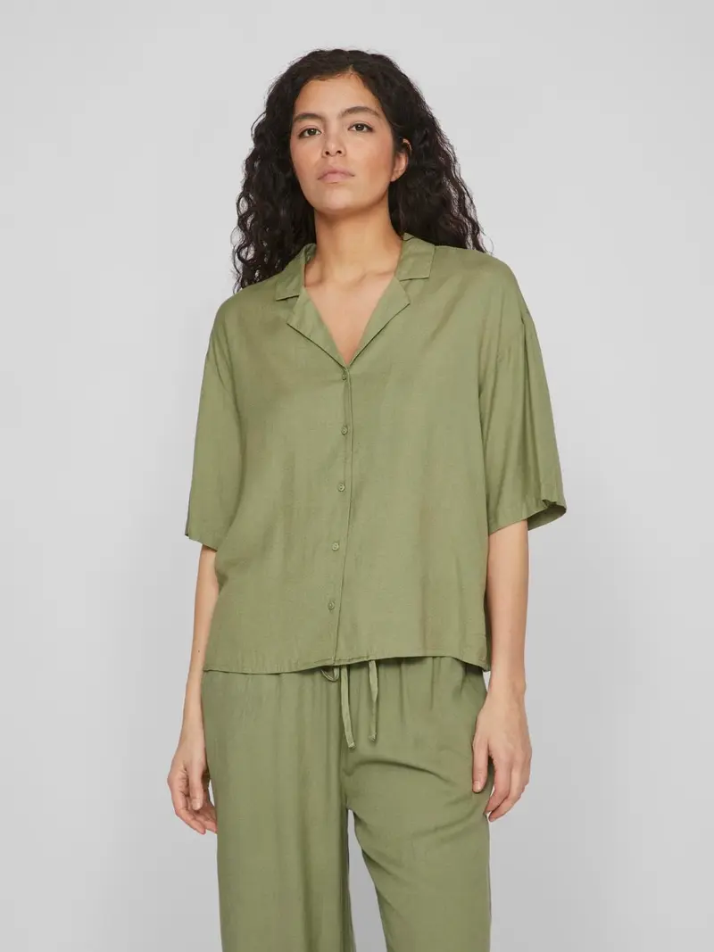 VILA CAMICIA PRICIL SHORT SLEEVE DONNA 14085988 OLG
