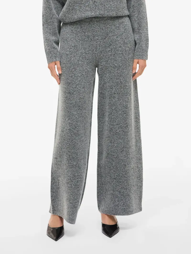 VILA CASTI PANTALONE IN MAGLIA CON BOTTONI AL FONDO 14111872 MGM