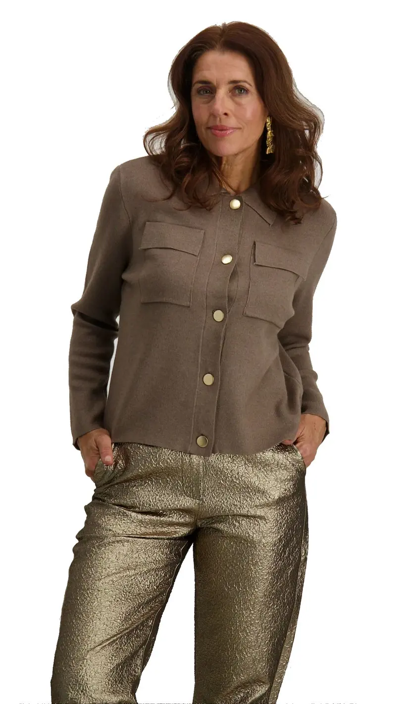 VILA MAGLIONE CASSIE CON BOTTONI MANICA LUNGA DONNA (DARK NATURAL MELANGE) 14098882 DNM