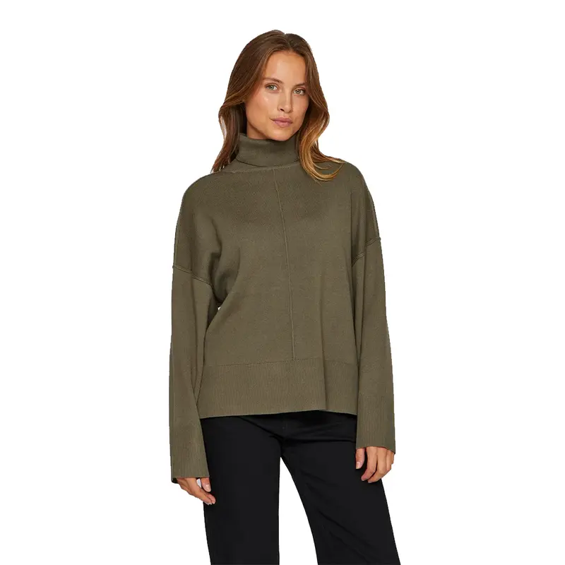 VILA MAGLIONE OSTRIA COLLO ALTO MANICA LUNGA (DUSTY OLIVE) 14096999 DOE