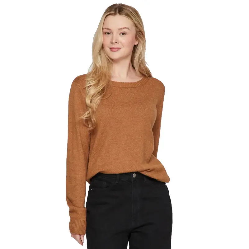 VILA MAGLIONE RIL GIROCOLLO MANICA LUNGA DONNA(RUBBER) 14054177 RBR