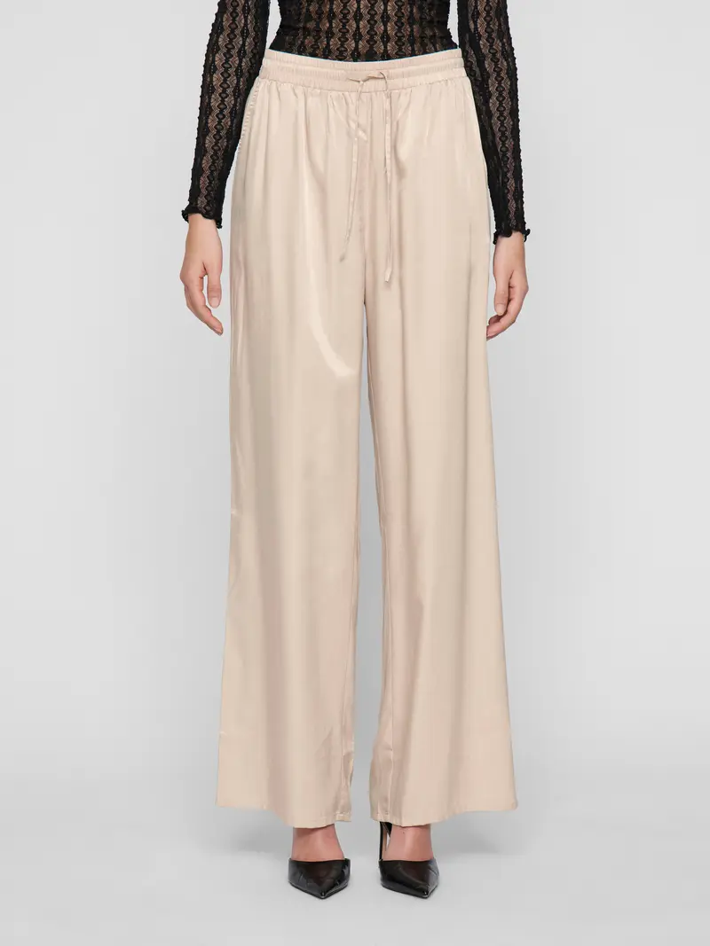 VILA PANTALONE BOLIS FONDO LARGO DONNA (Feather Gray) 14100323 FTG