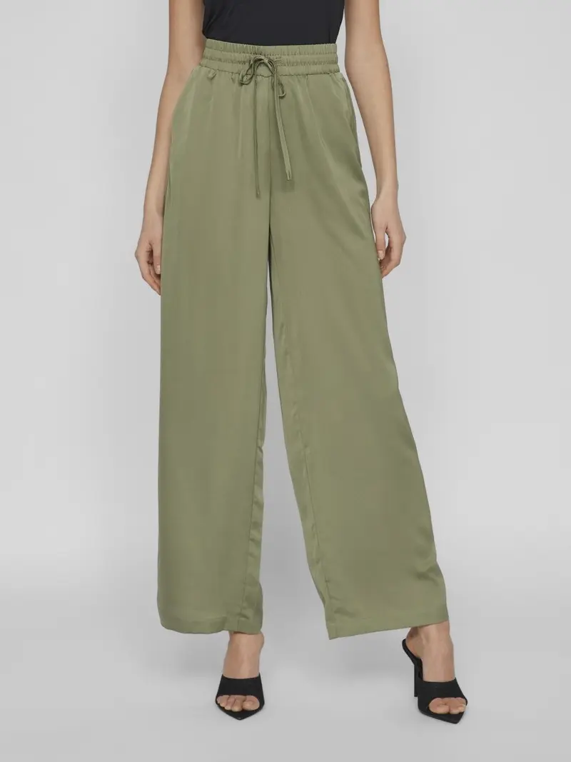 VILA PANTALONI ELLETTE WIDE DONNA 14089691 OLG