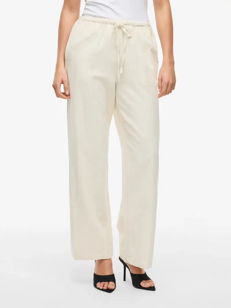 VILA PRISILLA PANTALONE LARGO DONNA (col.natural melange) 14104793 SLM
