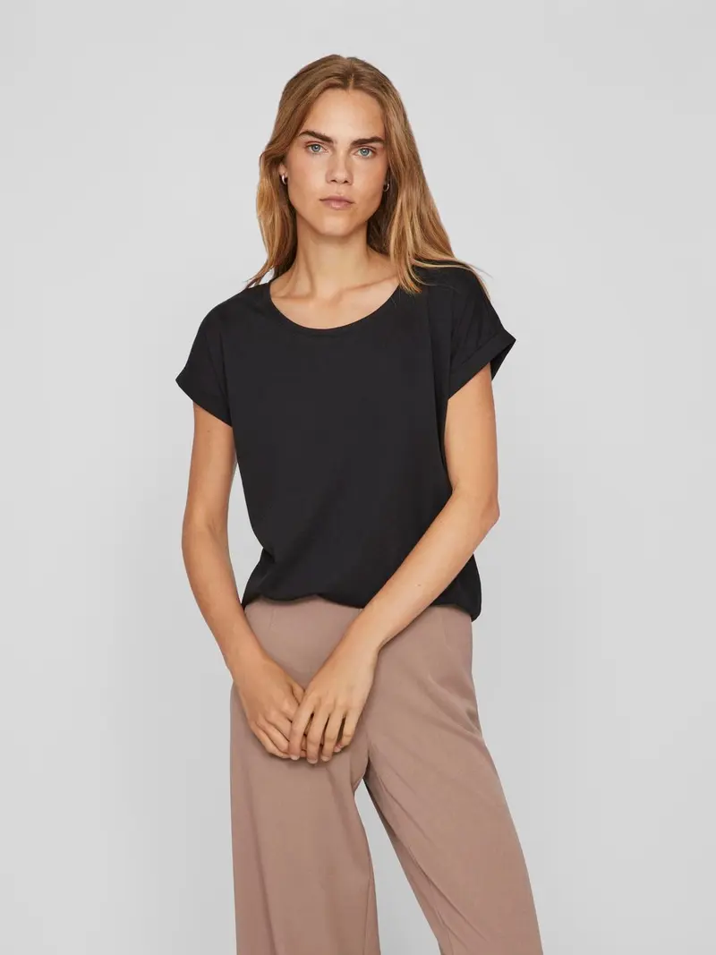 VILA T-SHIRT DREAMERS MANICA CORTA DONNA 14083083 BLK