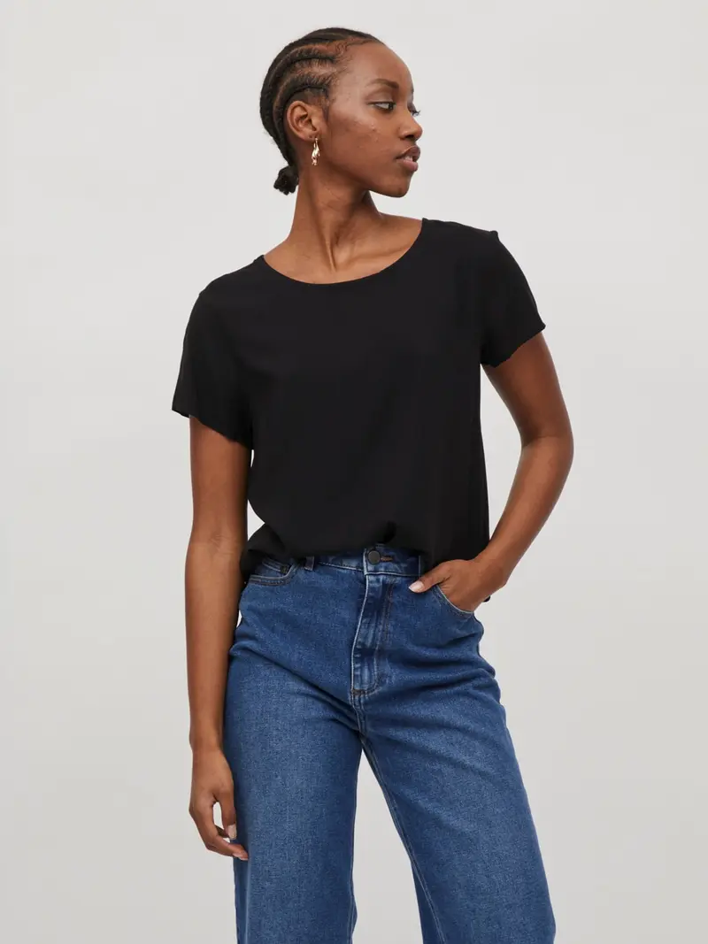 VILA T-SHIRT MANICA CORTA PAYA 14067404 BLK