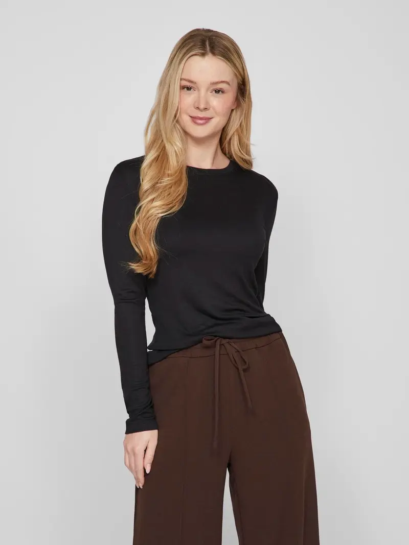 VILA T-SHIRT MANICA LUNGA GIROCOLLLO DONNA 14095694 BBY