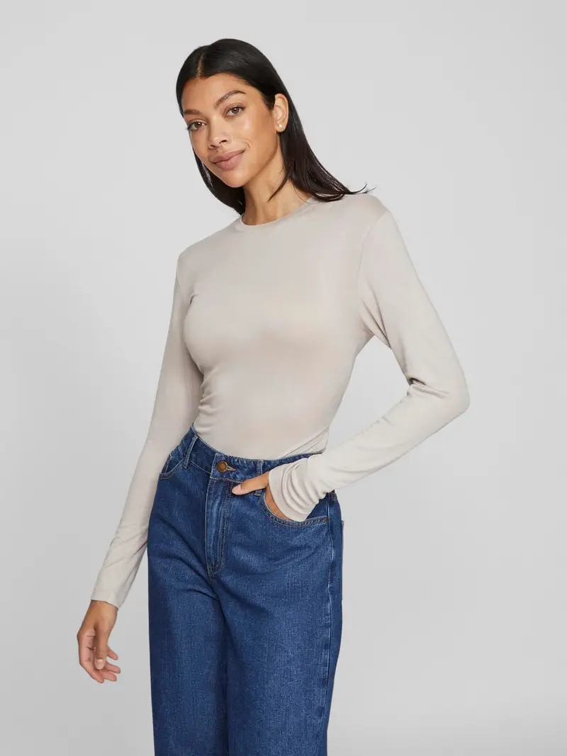 VILA T-SHIRT MANICA LUNGA GIROCOLLLO DONNA 14095694 SVG