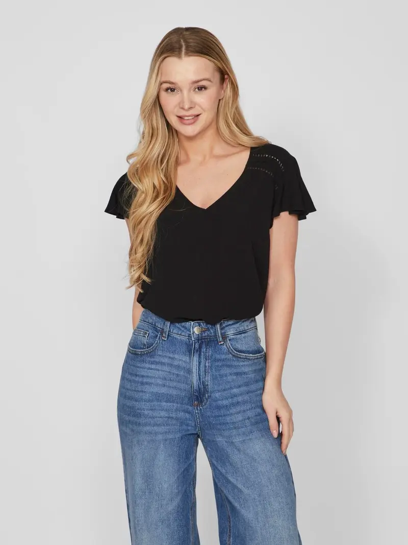VILA T-SHIRT MESA MEZZA MANICA DONNA 14089243 BLK