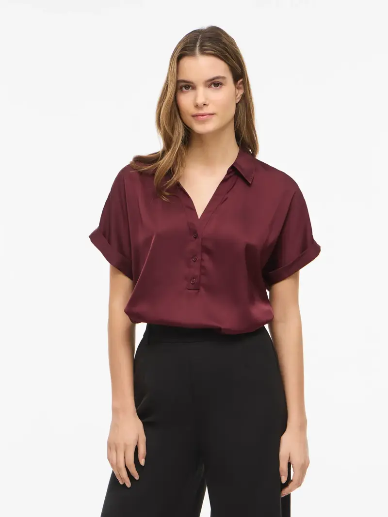 VILA VIENNA RAVENNA T-SHIRT DONNA 14107405 PRY