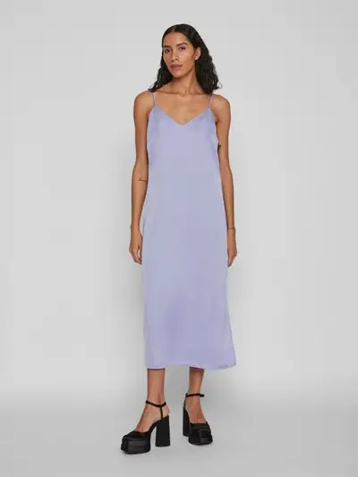 VILA W ELLETTE SINGLET SATIN DRESS 14078679