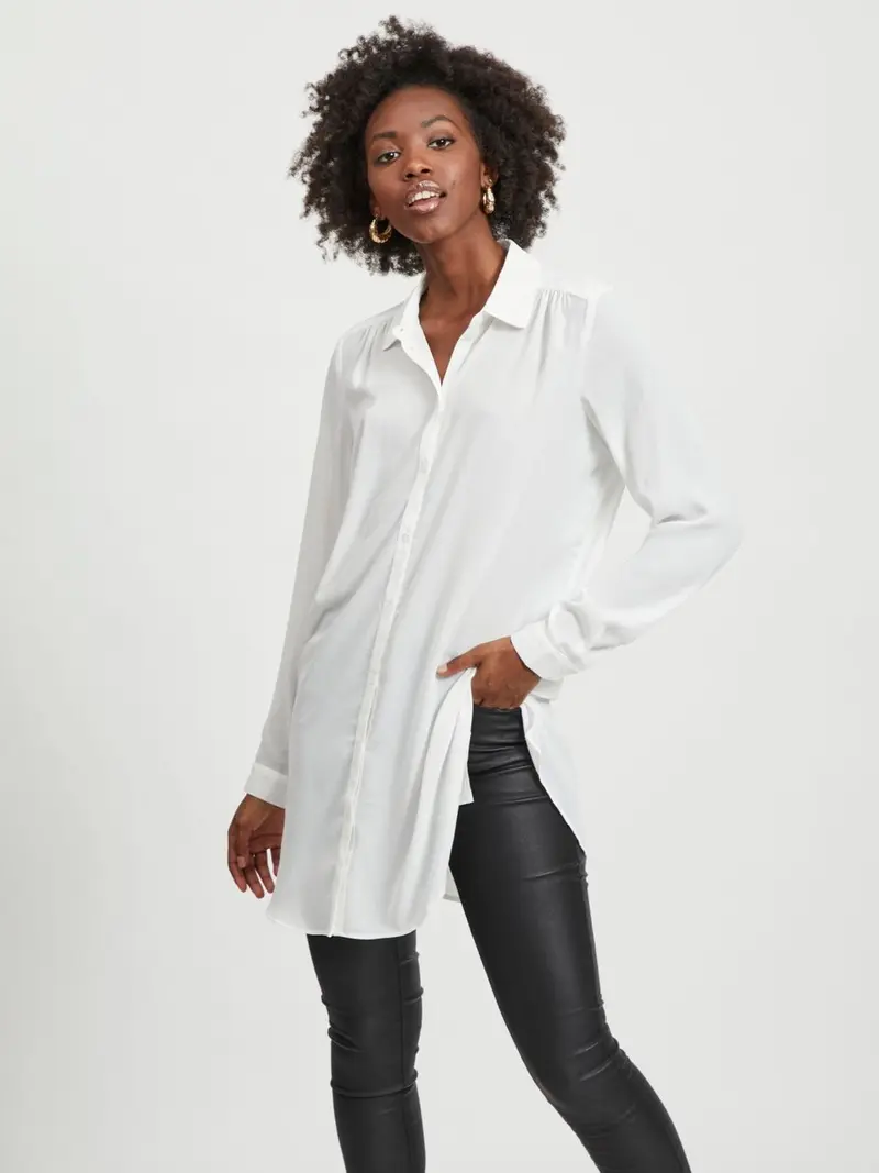 VILA W LUCY BUTTON L/S TUNIC 14054702