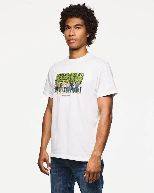 WEEKEND OFFENDER T-SHIRT GSE CON STAMPA PT3A19 GSE WHT