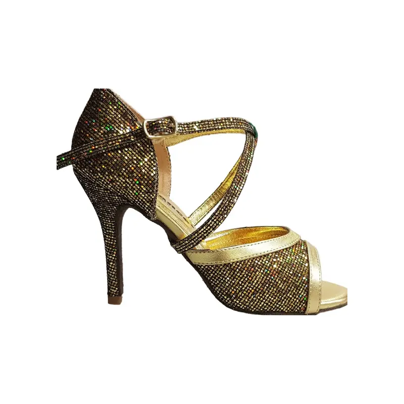 Wendi/BO-N (2016) Scarpa da Ballo Salsa Donna in Boreale Oro e pelleOro