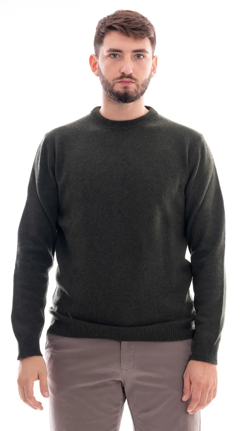 WOOL&CO MAGLIONE GIROCOLLO RASATO 4080 0042