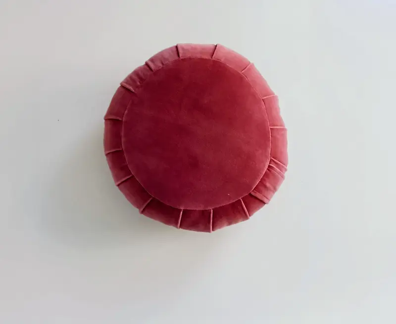 Zafu - cuscino da meditazione in velluto pesca