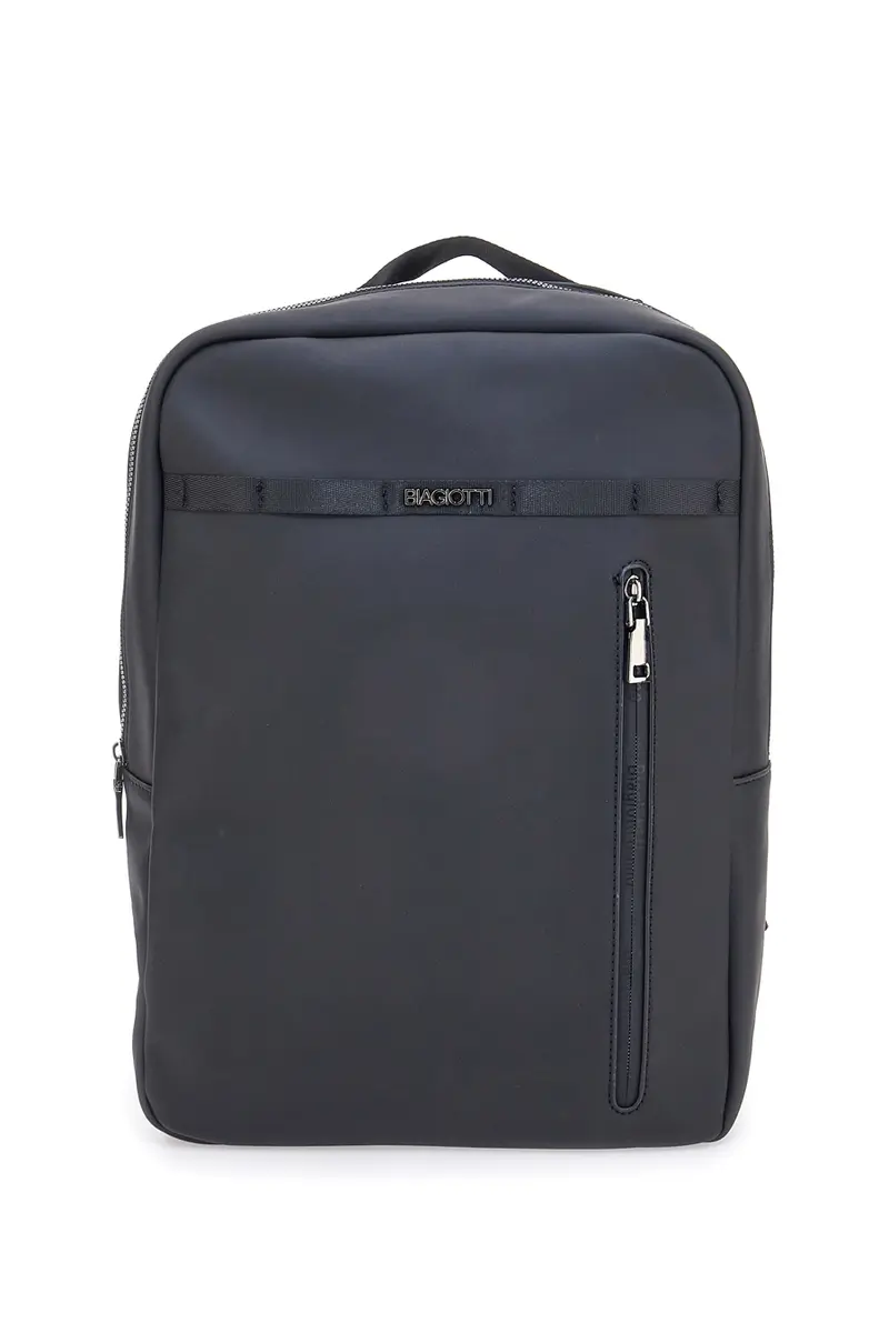 Zaino nero con tasca frontale verticale Biagiotti MOI LB25W-464/1/Z