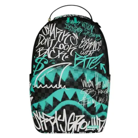ZAINO SPRAYGROUND SHARK GRAFFITI TURQUOISE